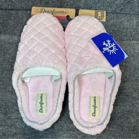 DEARFOAMS Leslie Quilted Microfiber Terry Clog Slipper - Size S 5-6 - Picture 9 of 10